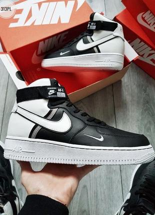 Ботинки nike air force 1 hight lv8 black/white черевики