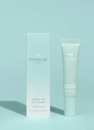 Увлажняющий крем для век с экстрактом зеленого чая olivanna green tea eye cream 15ml (полный формат,