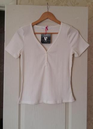 Акція 1+1= 3 🎁 футболка молочного кольору 10 р.