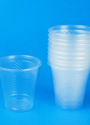Одноразові стакани пластикові 100 мл (стопка)  пет pp упаковка 10 шт1 фото