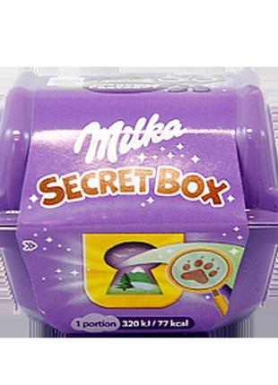 Цукерки шоколадні з іграшкою всередині milka secret box, 14,4 г, польща, для хлопчиків і дівчаток, милка секрет