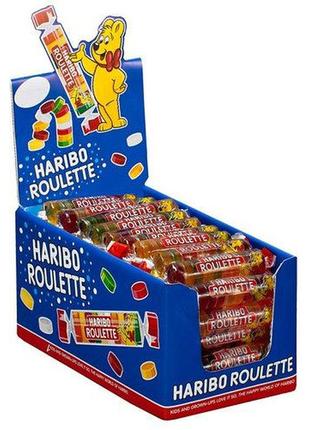 Цукерки желейні haribo roulette, 45 г, жувальні цукерки рулети харибо2 фото