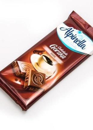 Чорний гіркий шоколад alpinella czekolada gorzka dark, 90г польща