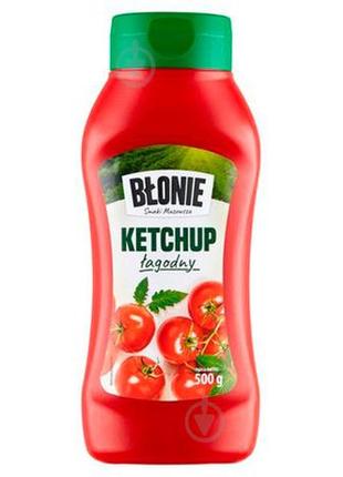 Кетчуп томатный нежный blonie lagodny, 500 г, польша, не острый