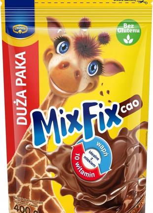 Какао напій гранулований розчинений mix fix kruger, 400г для дітей