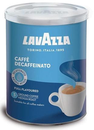 Кофе итальянский молотый без кофеина lavazza dek classico, 250г ж/б, италия