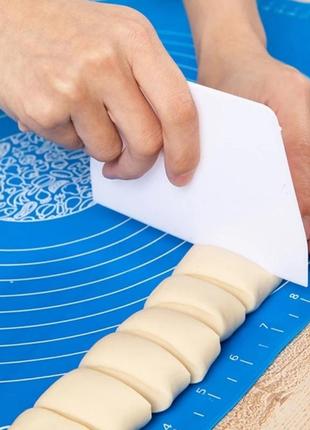 Силиконовый коврик для теста 45 х 65 см синий4 фото