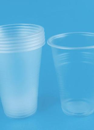 Одноразовые стаканы пластиковые 480 мл (пивной) пэт pp упаковка 6 шт2 фото