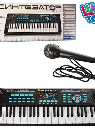 Детский синтезатор-пианино limo toy m 5499 c микрофоном и mp3 / 54 клавиши