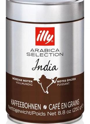 Кофе в зернах illy monoarabica india ж/б, 250г, индия моноарабика илли, италия