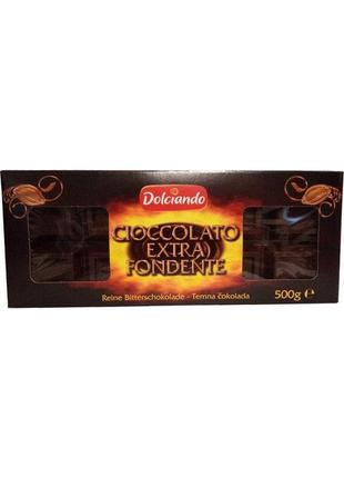 Італійський шоколад чорний dolciando extra fondente, 500 грамів (50% какао)
