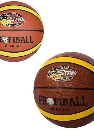 М'яч баскетбольний розмір 7, гума, 12 панелей, 580-600г ev 8801-1