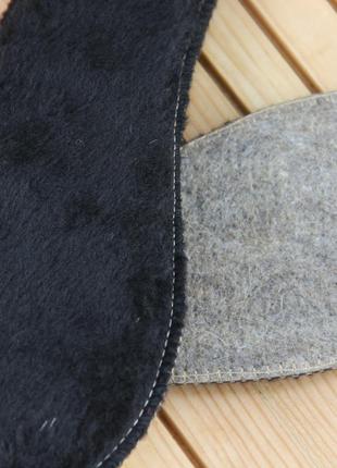 Стельки зимние для обуви из меха цигейка на войлоке 43 р. 28 см5 фото
