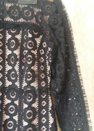 Шикарное кружевное платье на подкладке 12 р.2 фото