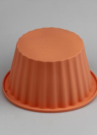 Форма силиконовая для выпечки кексов и куличей круглая диаметр 16 см2 фото