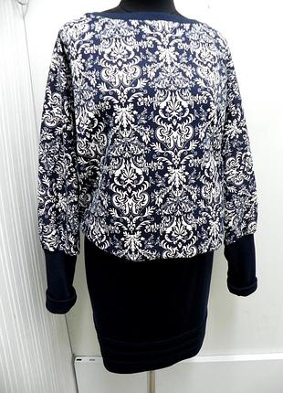 Красивое платье туника большого размера 56-58-60-62