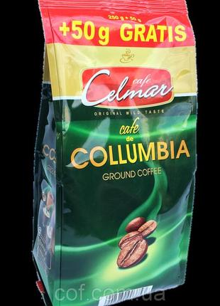Кофе молотый средней прожарки celmar columbia, 300г купаж робусты и арабики