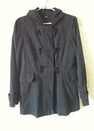 Укороченный тренч,жакет в горох,куртка короткая в горошек