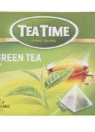 Чай зелений класичний у пакетиках green tea time, 20 шт. (40 г), польща, у пірамідках
