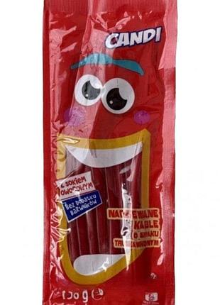 Конфеты желейные со вкусом клубники жевательные candi, 150г, польша, без красителей,