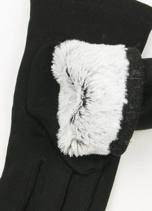 Мужские зимние трикотажные перчатки с искусственным мехом  (арт. 18-1-29/2) м4 фото