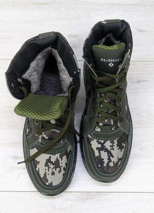 Ботинки мужские зимние хаки камуфляж kluchkovskyy 36397 фото