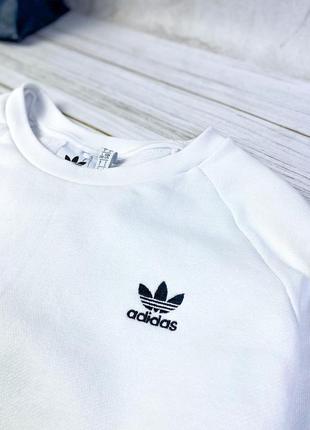 Мужской оверсайз свитшот adidas trefoil essentials crewneck6 фото