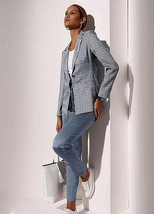 Женский пиджак papaya серый в клетку размер 18 (xxl)