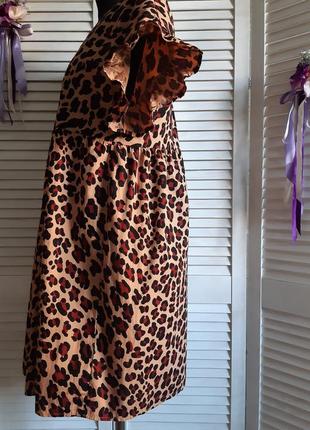 Натуральное платье в леопардовый, животный принт asos3 фото