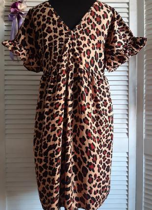 Натуральное платье в леопардовый, животный принт asos5 фото