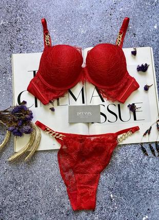 Невероятные кружевные комплекты в стиле vs с цепочками🔥