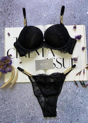 Невероятные кружевные комплекты в стиле vs с цепочками🔥