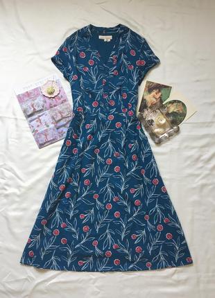Платье с цветочным принтом под винтаж4 фото