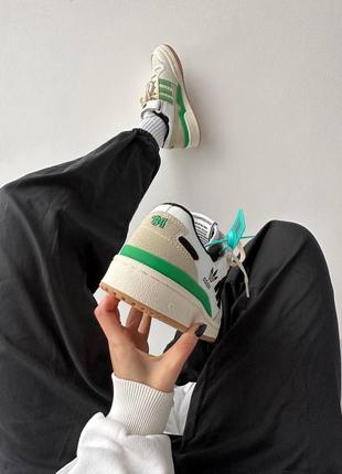 Кроссовки adidas forum ↑84 beige / green6 фото