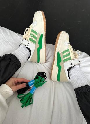 Кроссовки adidas forum ↑84 beige / green3 фото