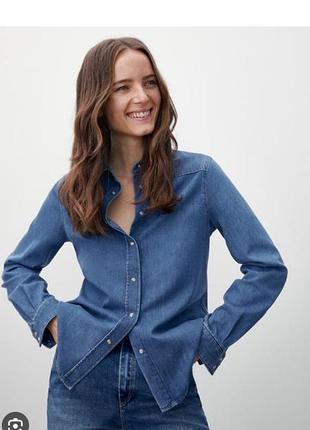 Джинсовая рубашка massimo dutti