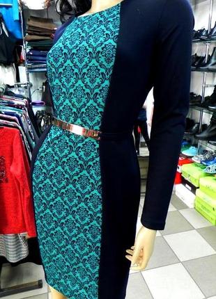 Распродажа! стильное трикотажное  теплое платье с-м