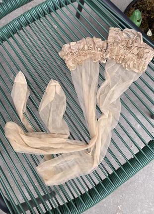 Чулки телесные, чулки бежевые