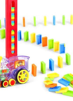 Развивающая игрушка паровозик домино domino happy truck