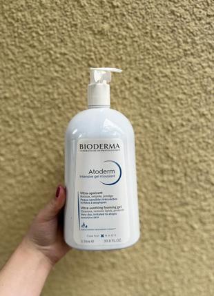 Bioderma intensive gel moussant  гель для душу для дуже сухої, атопічної шкіри
