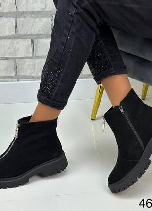 Женские демисезонные ботинки с молнией8 фото