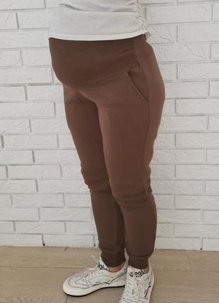 Зимові штани-джогери для вагітних трьохнитка фліс. теплі спортивні штани для майбутніх мам xl(50-52)6 фото