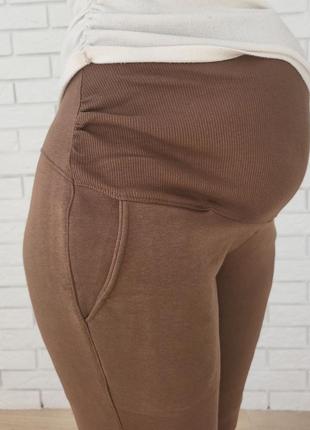 Зимниее штаны-джогеры для беременных трехнитка флис. теплые спортивные штаны для будущих мам xl(50-52)3 фото
