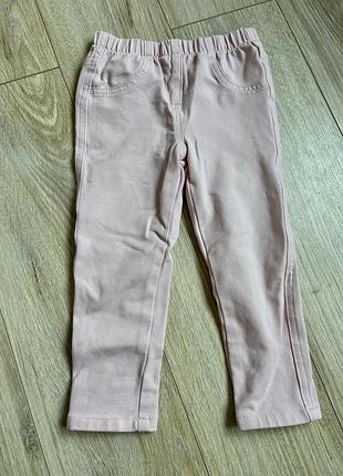 Ніжно-рожеві штанці джегінси для дівчаток