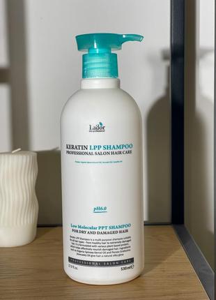 Lador шампунь для волос без сульфатов кератиновый keratin lpp shampoo 530 ml