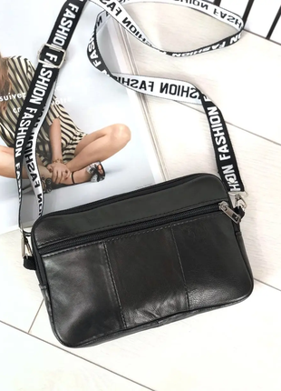 Женская сумка клатч черная натуральная кожа код 22-2122 фото