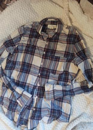 Красивая синяя рубашка h&m