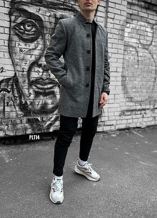 Пальто базовое черное10 фото