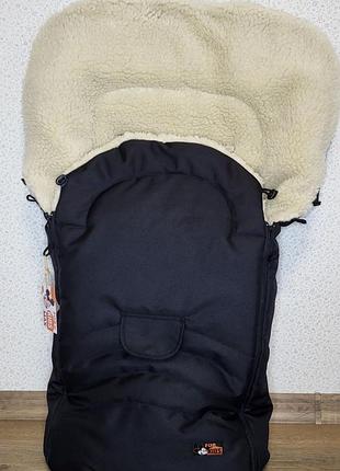 Зимний конверт чехол макси размер for кids на натуральной овчине в коляску и санки