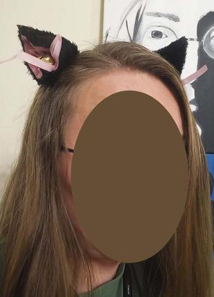 Неко уши ушки кот аниме косплей унисекс хеллоуин костюм карнавал6 фото